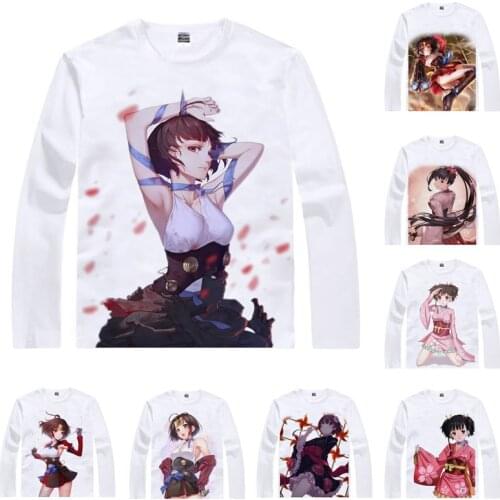 Kabaneri of the Iron Fortress T-Shirts Long Sleeve Hip Hop Shirt Koutetsujou no Kabaneri Mumei Hozumi Cosplay Motivs Anime Shirt