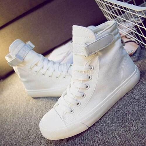 Shoes White Denim Sneakers Basket Femme Casual Shoes tenis feminino High Top Flat Shoes Trainers Women Zapatos Mujer