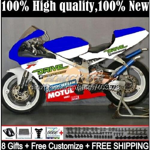 Body For SUZUKI RGV250 RGVT-250 VJ 23 98 RGVT250 19CL.187 RGVT RGV 250 SAPC VJ23 97 98 RGV-250 1997 1998 OEM Fairing motul blue