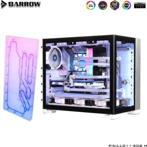 Barrow Water Cooling Distro Plate For Lianli O11 MINI Case, Waterway Board Deflector, 5V ARGB SYNC, LLO11-SDB M