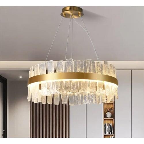 Stainless Steel Plating Living room Lamp Atmospheric Fashion Chandelier LED Glass Bedroom Lamp Dining room Lamp Bar Table Lamp