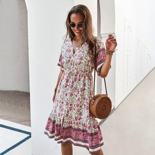 Lick lip Floral Summer Dresses