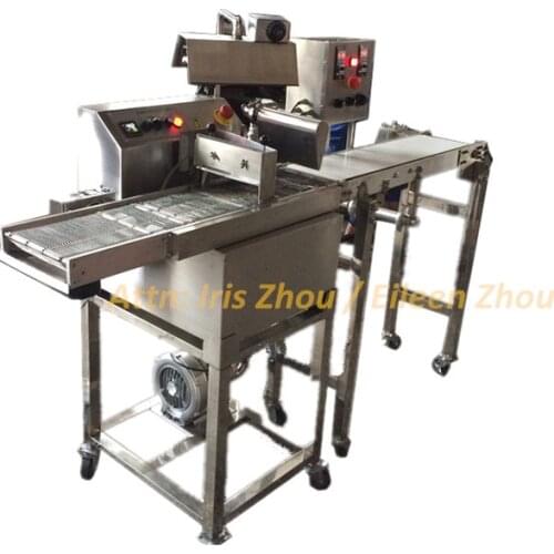 Cake, cookie, biscuit enrobing machine, chocolate machine enrober for sale