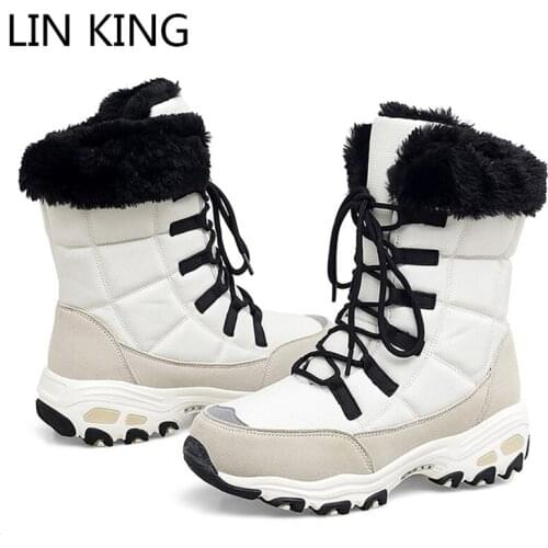 Fashion Warm Plush Boots For Women Winter Shoes Chunky Platform Snow Boots Thick Sole Wedges Cotton Shoes Socofy High Booties