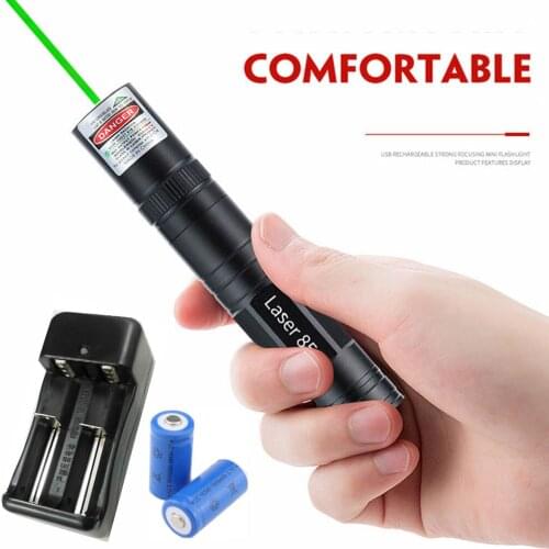 High-power green laser pointer 850 laser sight, high-quality ultra-long radiation burning laser and 16340 battery charger