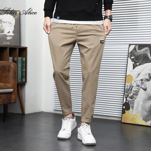 Free Shipping 2021 Mens Spring New Tether Harlan Casual Pants Mid-waist Teen Loose Pants