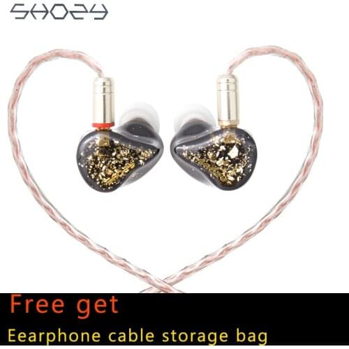 SHOZY 5BA Balanced Armature Driver Earphones Noise Cancelling Wired Earbuds In Ear Monitor DIY Music Headset