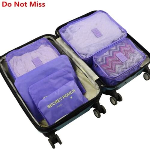 Do Not Miss New Large size 6pcs/Set High Quality luggage Travel Organiser Packing Cube for women Travel Mesh Bag Men Travel Bags