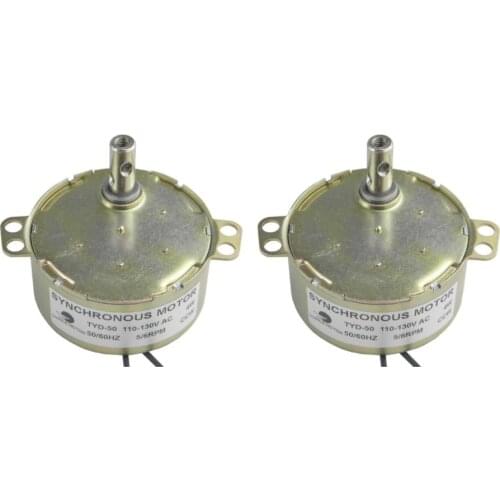 CHANCS Reduction Gear Motor TYD-50 110V AC 5-6RPM CCW 2PCS Synchronous Motor for Electric Fireplace