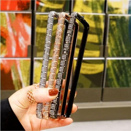 Luxury Snake Head Diamond Metal Bumper For HUAWEI P40 PRO P40 Huawei P40Pro P40 Cover Case Rhinestone Phone Border