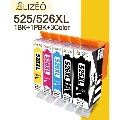 Compatible PGI 525 CLI 526 Ink Cartridges For Canon PIXMA MG5150 MG5200 MG5250 MG5350 MG6100 MG6120 MG6150 MG6220 Printer