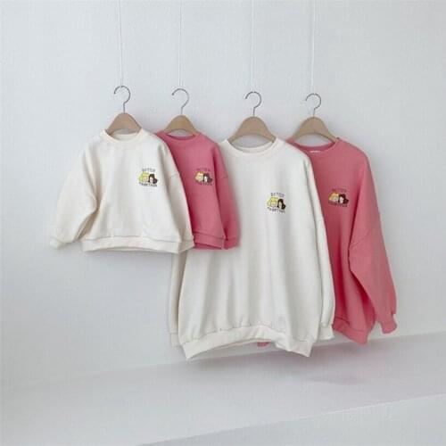 Family Matching Clothes Pattern Family Look Sweatshirts Autumn Mother And Daughter Girls Sweatshirts Cotton Mommy And Me Clothes