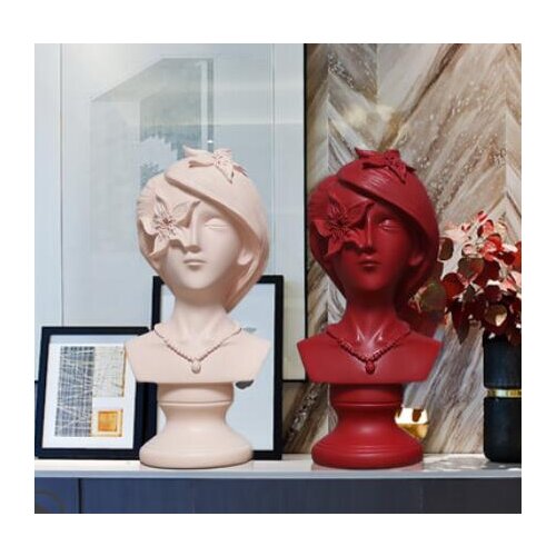 CREATIVE NORDIC RESIN WOMAN SCULPTURE CRAFTS ORNAMENTS MODERN HOME DECORATION MINIATURE FIGURINES HOME DECORATION ACCESSORIES