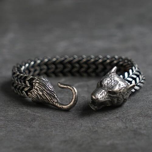 Viking Wolf Stainless steel bracelet for men Unisex