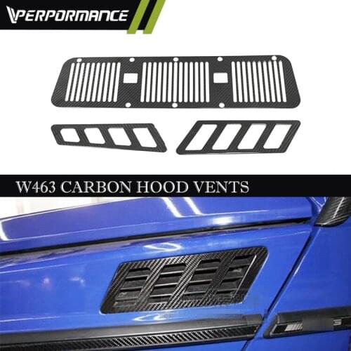 W463 carbon fiber hood vernt Dry carbon scoop vents carbon for W463 G class g500 g55 g63 front hood vent Dry carbon