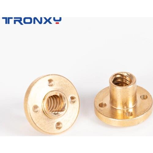 2 pcs Tronxy 3D Printers Parts T8 nut 2mm Pitch 8mm inner diameter nuts for 3D Printer