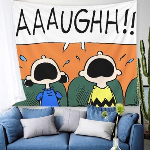 2021 New Cartoon Style Tapestry Wall Hanging Decor Cute Animal Astronaut Tapestry Children Room Decoration DIY 100% Polyester