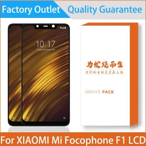 6.18'' LCD Display For Xiaomi Mi Pocophone F1 Poco F1 LCD Display Touch Screen Digitizer Assembly Repair Replacement With Frame