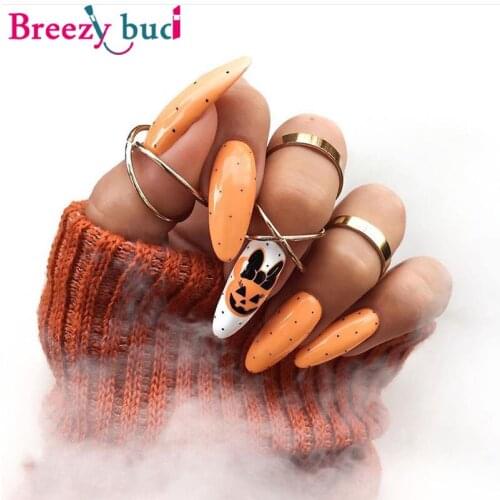 24Pcs Halloween False Nails Christmas Nail Patch Nail Tips With Glue Full Cover Fake Nail Press On Nails Art Tool