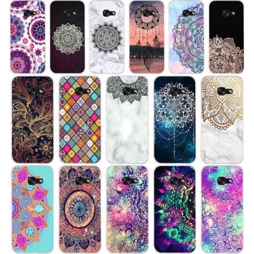 338FG mandala pattern Soft Silicone Tpu Cover phone Case for Samsung j3 j5 j7 2016 2017 j330 j2 j6 Plus 2018