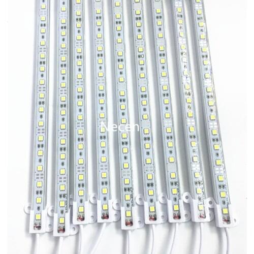 5/10/20PCS 0.5M 50cm Hard rigid led Bar light 12V 36leds 5050 Aluminum Led Strip Rigid light waterproof IP67 outdoor lights