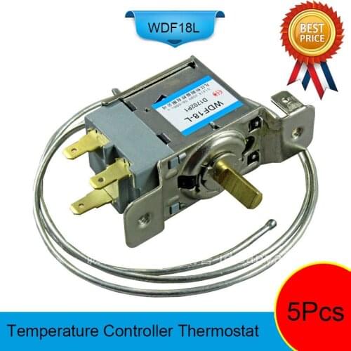 5Pcs New Refrigerator Parts Repairing Refrigerators Refrigerator Thermostat WDF18-L 250V Thermostat Frigo