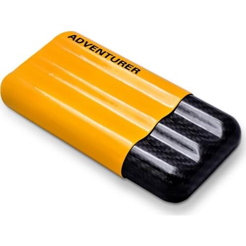 CIGARLOONG Cigar Case Travel Moisture Tube Carbon Fiber Portable Fit 3 sticks Smoking Set Gift Box
