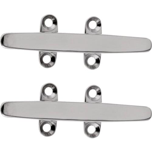 MagiDeal 2x 4inch 316 Stainl Steel Mooring Hollow Base Cleat for Boat/Yacht