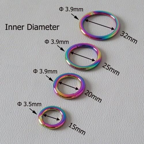 50Pcs/Pack Wholesale Metal O Circle Ring Straps Belt Loop Buckle Hardware Bag Pet Dog Collar Garment Harness Clasp DIY Accessory