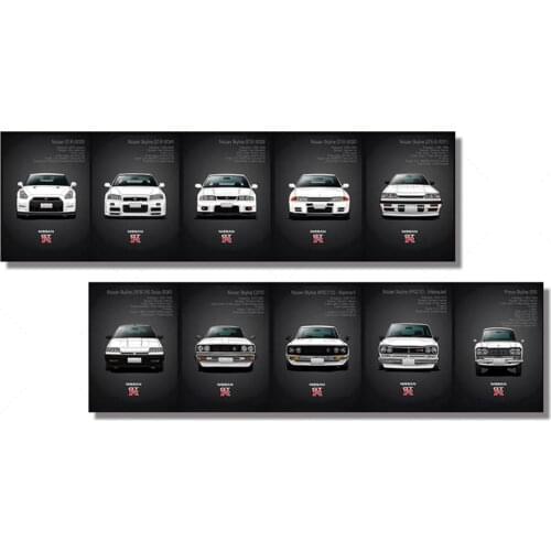 Wall Art Canvas Paintings Classic Retro Nissan Skyline GTR Car Pictures Bedside Home Decorative Posters HD Print Artwork Mural