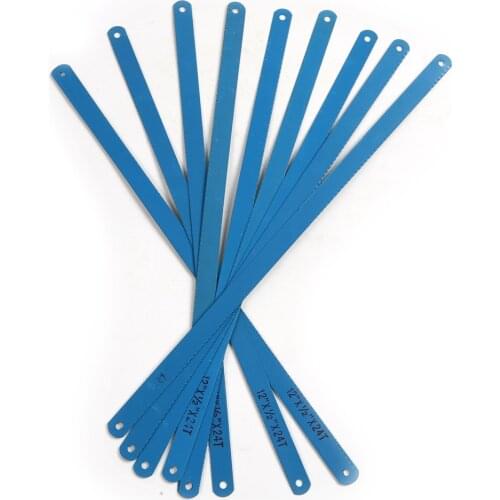 10 PCS High Carbon Steel Blue Color Hacksaw Blades 300mm Length Metalworking Blade for Cutting Metal Products
