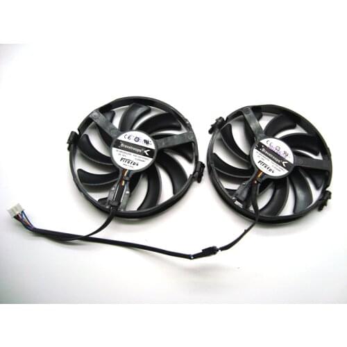 2pcs/lot 95mm FDC10H12S9-C R9 370 380 Cooler Fan DC12V 4Pin 0.35A For XFX R9 370 380 Graphic Card Cooling