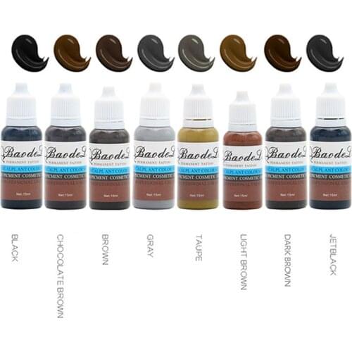 Permanent Eyebrow Pigment Permanent Makeup Tattoo Ink Lips Eye Line Tattoo Color Eyebrow Microblading Pigments cosmetic Supplies