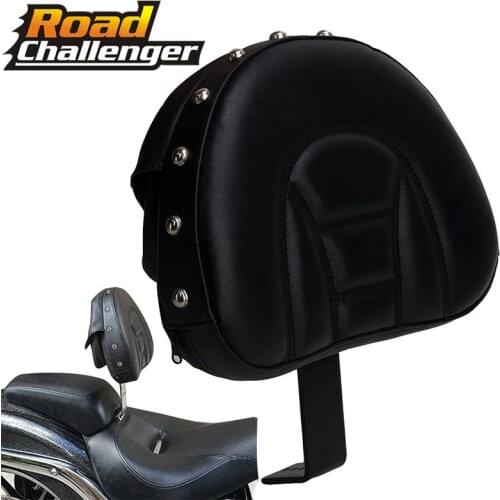 Motorcycle Driver Rider Seat Cushion Pad Backrest Black Adjustable Plug In For Harley Fatboy Heritage Softail 2007-2016 2017