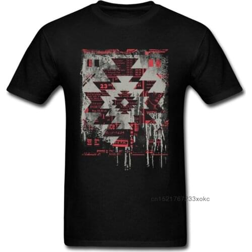 Casual Aztec Modern Round Collar T Shirt Labor Day Tees Short Sleeve for Men 2018 Popular Pure Cotton Casual T-shirts