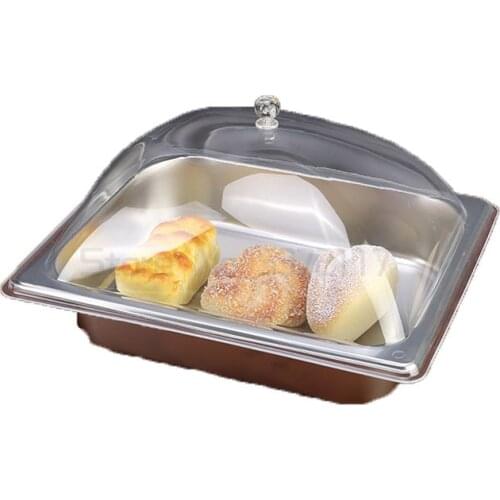 Transparent food rectangular meal cover fall proof dust cover plastic r bread cover tray cover cake cover cooked food cover