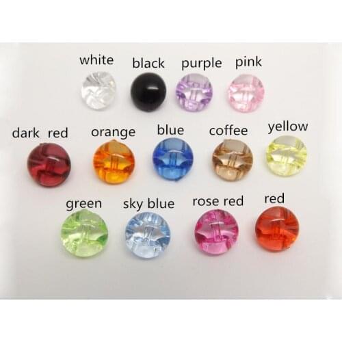 50 PCS Acrylic Buttons12mm Colorful Crystal Candy Color Transparent DIY Buttons For ChildrenS Clothing Decoration