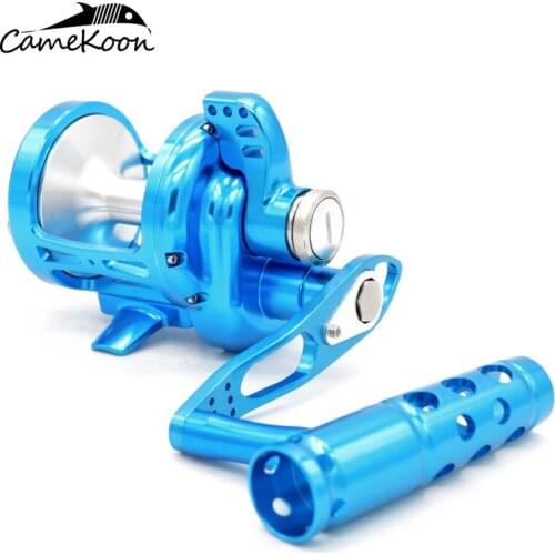 CAMEKOON Conventional Lever Drag Saltwater Surf Casting Fishing 9+2 Bearings Max Drag 35KG Powerful Boat Trolling Fishing Reel