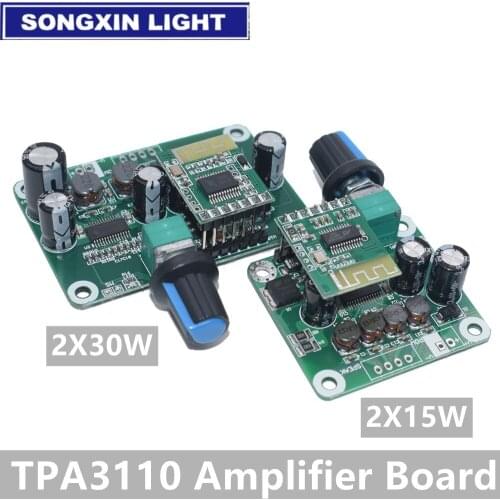 TPA3110 PBTL Digital Power 4.2 Amplifier Board 8-26V 30W+30W Stereo Class D Power Bluetooth car for USB Portable Speaker 2x15W