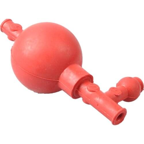 Three-way Red rubber suck ear ball Quantitative pipetting Safe suction bulb with glass scale straw Tee ball