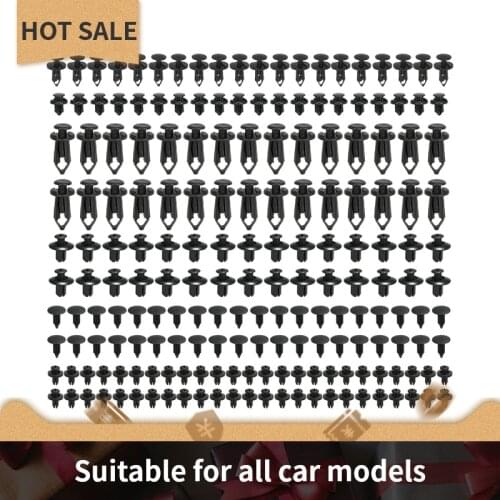 Universal 190Pcs 6 Sizes Auto Fastener Clips Fastener Rivet Clips Car Push Pin Rivet Trim Clips car styling auto Bumper Clips