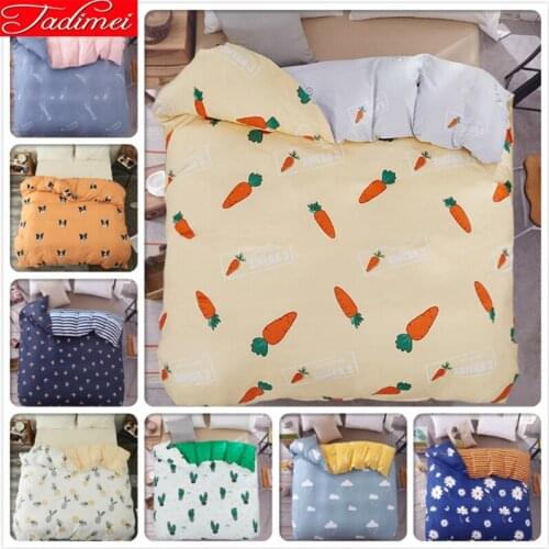 Carrot Pattern 1 pcs piece Duvet Cover Adult Kids Child Soft Quilt Comforter Blanket Case Bedding Bag Single Queen King Big Size
