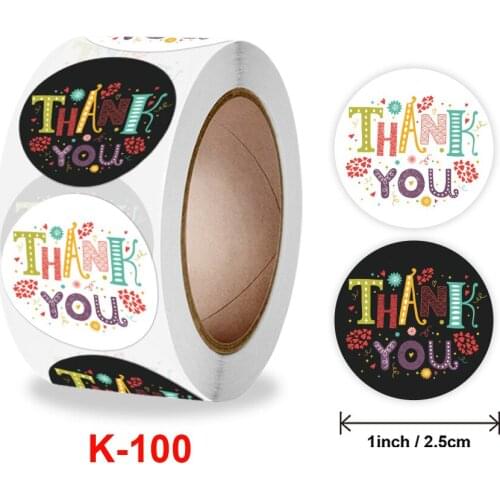 500Pcs/Roll Firework Style Thank You Gift Sealing Stickers Package Labels Diary Scrapbooking New Year Party Decorations Label