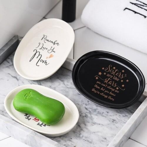 Nordic Home And Hotel Bathroom Accessories Soap Holder Ceramic Soap Dish Small Soap Container Wedding Souvenir Gift