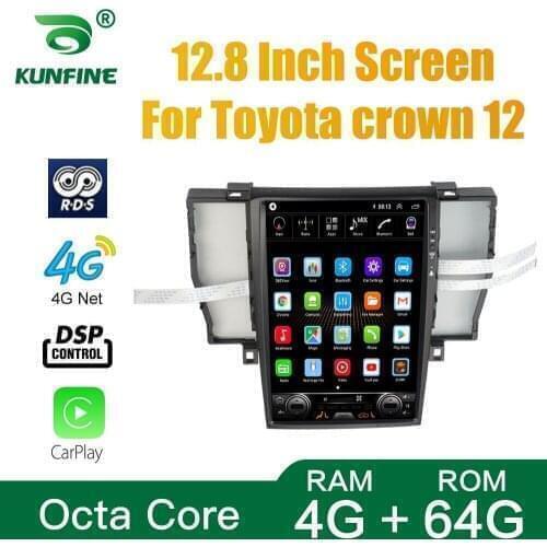 Tesla Style For Toyota crown 12 Car Stereo Radio Octa Core 4GB RAM 64GM ROM Android 10.0 Car DVD GPS Player Deckless