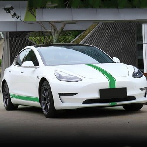 Car Styling Door Side Waist Skirt Stickers Decals Exterior Sticker Stripe Trim Modified Decoration for Tesla Model 3 Accessories