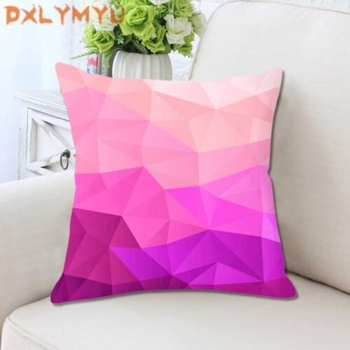Velvet Colored Geometric Cushion Covers 18x18 Inch Decorative Throw Pillow Covers for Living Room/Sofa/Couch Bed
