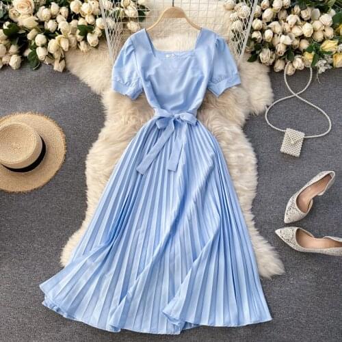 BONJEAN Solid Summer Dresses