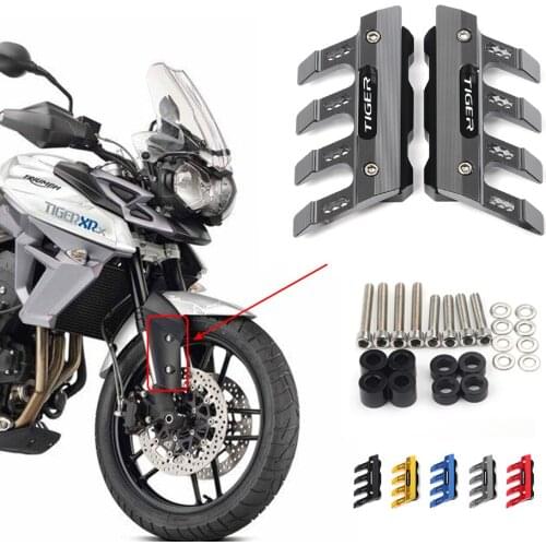 For Triumph Tiger 800 800XRX 800X 900 1050 1200 Motorcycle Mudguard Front Fork Protector Guard Front Fender Slider Accessories