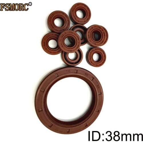 FKM Shaft Oil Seal TC-38*48*50*52*55*56*58*60*52*5/6/7/8/10/12 FPM Covered Double Lip With Garter Spring